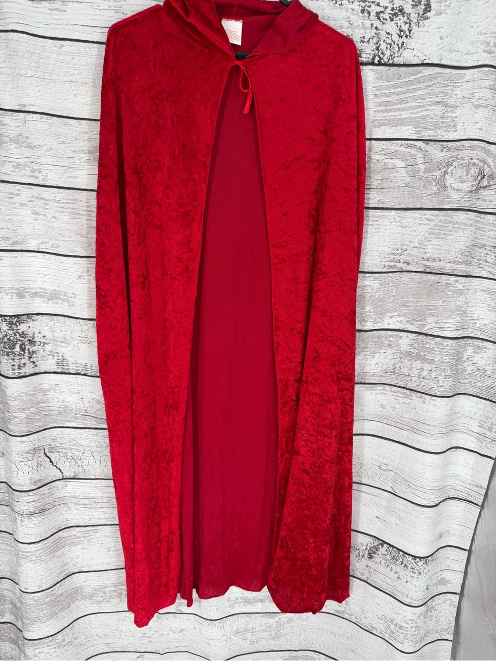 Red Velvet Hooded Cape -